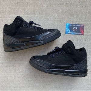 Air Jordan Retro 3 Black Cat 2007 (GS) Size 6